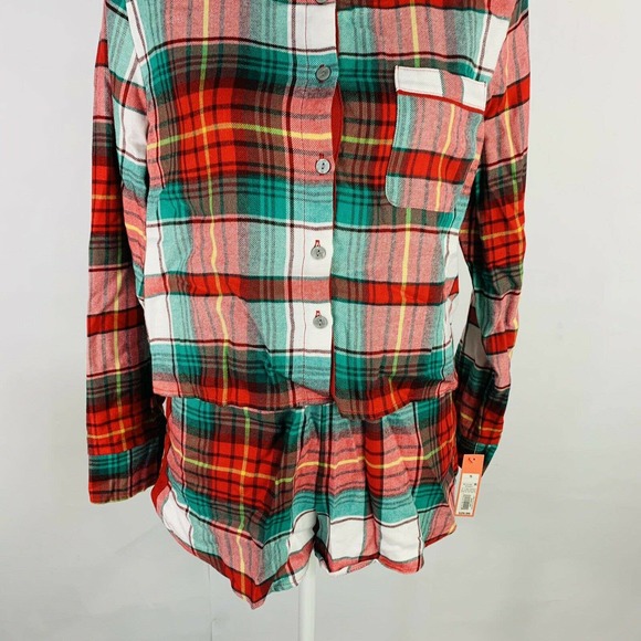 Colsie 2pc Plaid Pajama Set Red Sz Small NWT - Picture 4 of 8